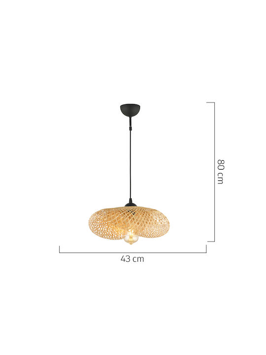 ArteLibre Hydrus Κρεμαστό Φωτιστικό Μαύρο με Ντουί E27 43x80εκ.