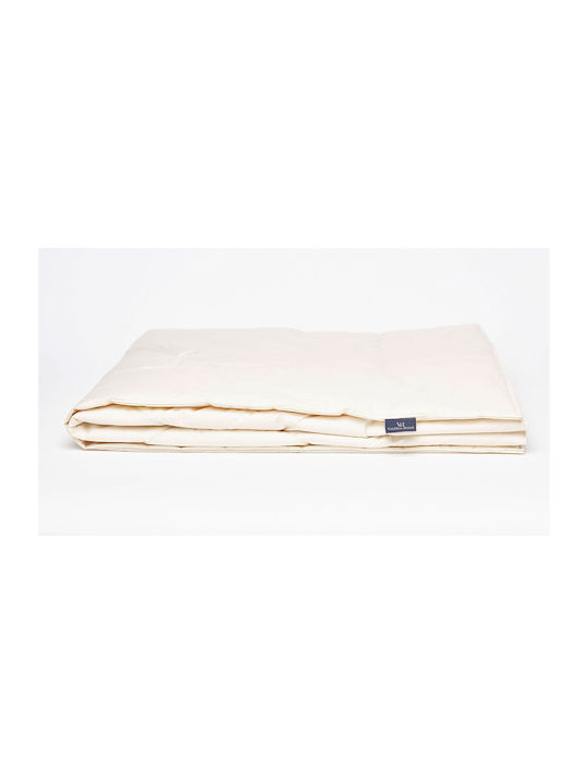 Valeria Home Pătură Single cu Umplere din Amestec de In și Mătase 160x240 cm Primăvară-Toamnă Flaxilk 300 GSM