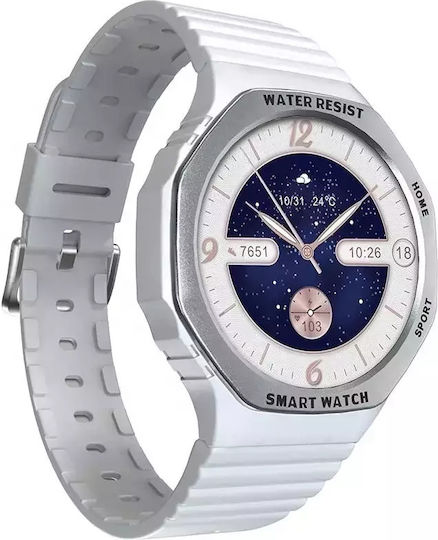 Nubi H88 Smartwatch με Παλμογράφο (Λευκό)