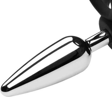 Kinksters Ring Cock with Anal Plug Silver 3126-0027