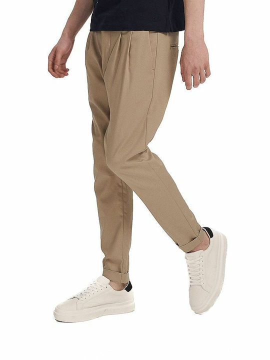 Premium Men's Trousers in Tapered Line Beige