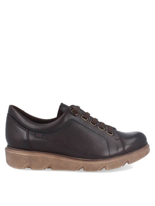 Leather Women's Moccasins in Brown Color