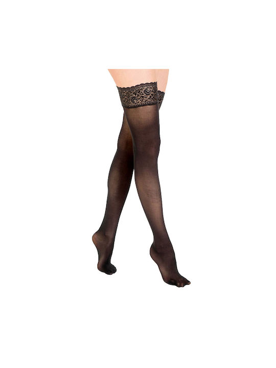 Tre Orsi Women's High Socks 15 Den Black