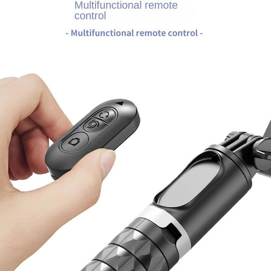 Andowl Q18 Selfie Stick Τρίποδο Κινητού Bluetooth με Φωτισμό Μαύρο