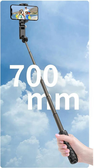 Andowl Q18 Selfie Stick Τρίποδο Κινητού Bluetooth με Φωτισμό Μαύρο