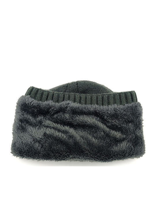 Beanie Unisex Σκούφος Πλεκτός σε Γκρι χρώμα