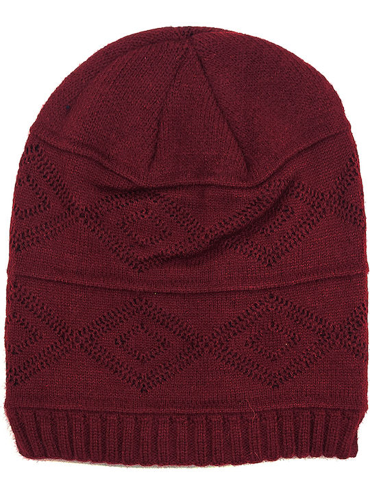 Beanie Unisex Beanie Knitted in Red color