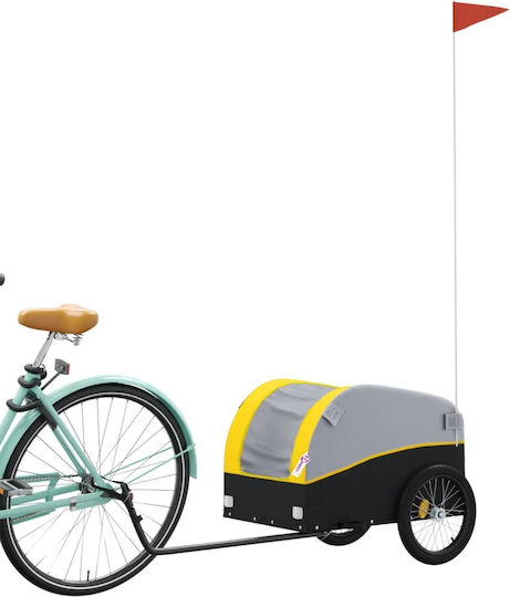 Vidaxl Remorcă Pentru Bicicletă Negru Galben 30 Kg Fier