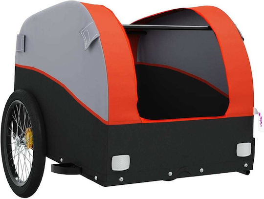 Vidaxl Anhänger Fahrradzubehör Schwarz Orange 30 Kilo Eisen