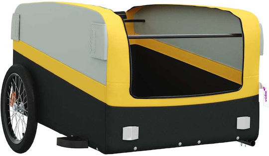 Vidaxl Bicycle Trailer Black Yellow 45 Kilograms Iron