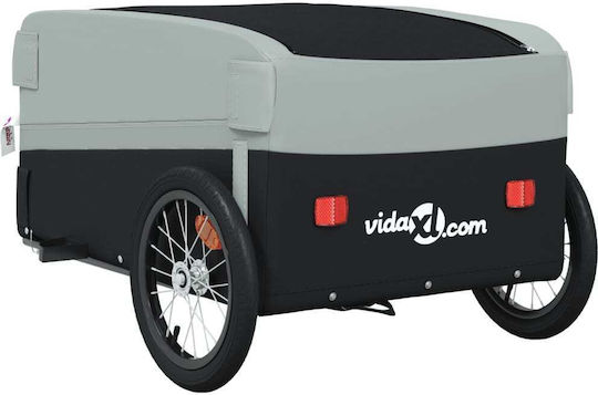 Vidaxl Bicycle Trailer Black Gray 45 Kg Iron