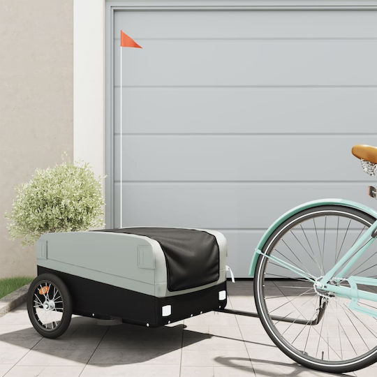 Vidaxl Bicycle Trailer Black Gray 45 Kg Iron