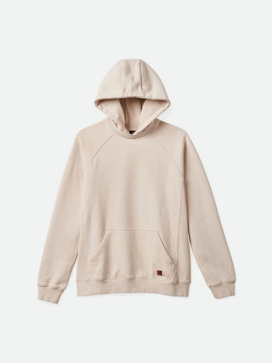 Brixton Men's Sweatshirt with Hood and Pockets Beige