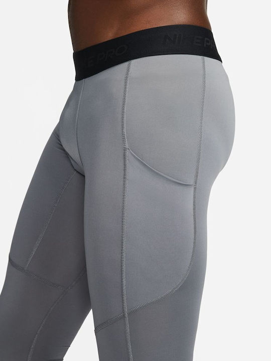 Nike Pro Ανδρικό Ισοθερμικό Παντελόνι Γκρι