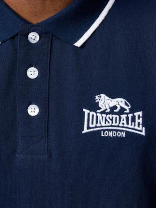 Lonsdale Men's Short Sleeve Blouse Polo Blue Navy