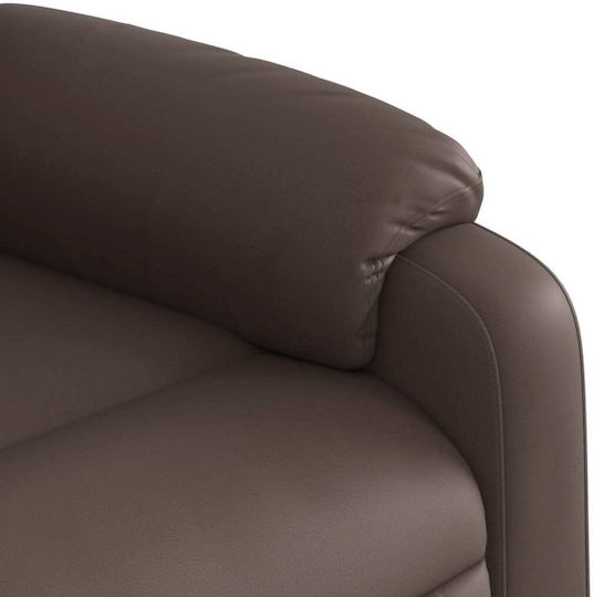 Relax Armchair with Footstool from Leatherette Coffee 77x95x99cm