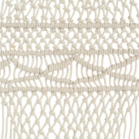 vidaXL Macramé 140x240cm Fabric Door Curtain Beige 140x240cm 323978