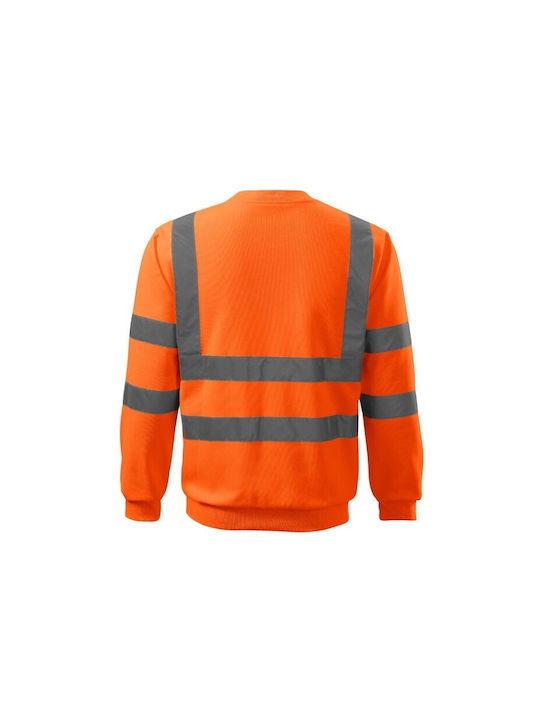 Rimeck Men's Long Sleeve Promotional Sweatshirt Fluorescent Orange