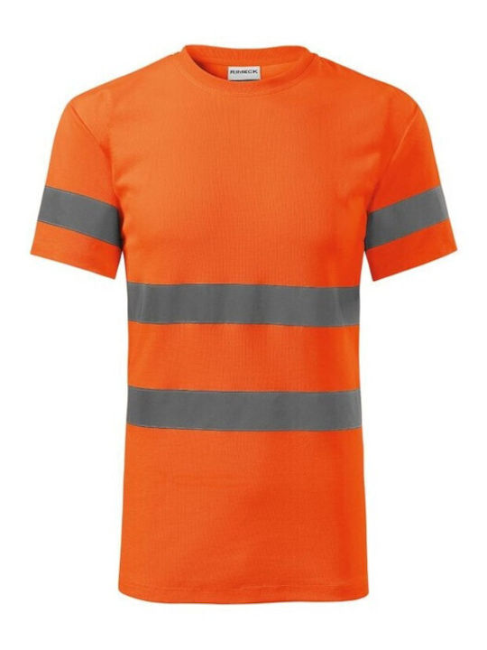 Rimeck Ανδρικό Διαφημιστικό T-shirt Κοντομάνικο Fluorescent Orange