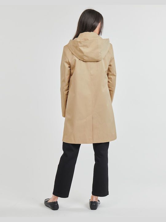 Ralph Lauren Women's Midi Coat with Buttons Beige