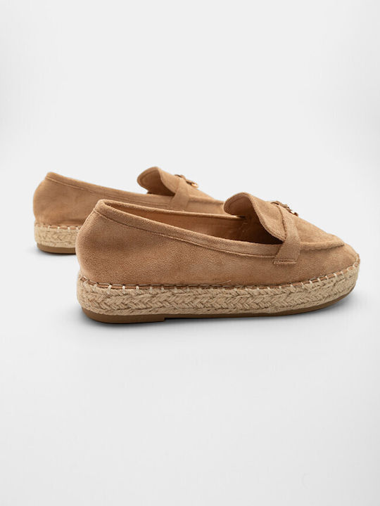 Luigi Women's Synthetic Leather Espadrilles Beige