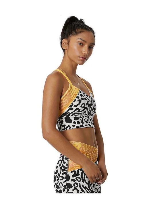 Damen Sport Crop Top mit Trägern Schwarz