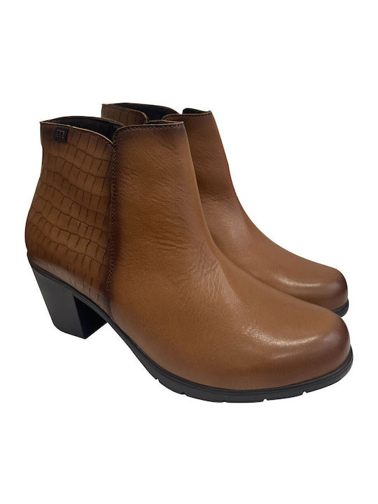 Ghete dama de piele Culoare Full Face Tabac maro