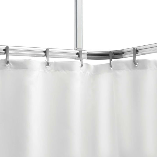 Sealskin Corner Shower Curtain Rod Aluminium Silver 90x90cm