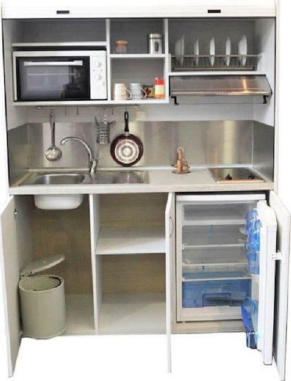 Silver ΚΣ160 Πολυκουζινάκι με Αριστερή Γούρνα 160x65x209cm Κερασί