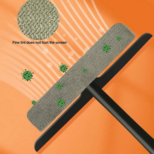 Kunststoff Drehbar Reinigungsbürsten mit Handgriff für Allgemeine Verwendung Orange 1Stück
