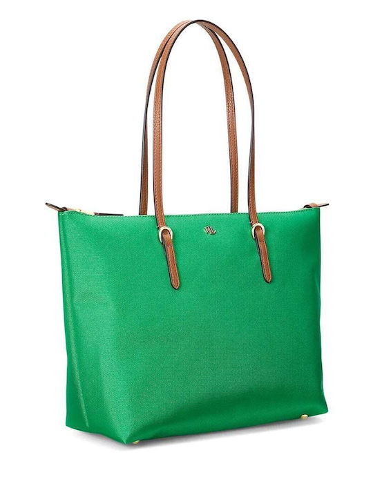 Ralph Lauren Leather Women's Bag Shopper Shoulder Green