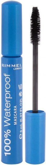 Rimmel 100% Waterproof Mascara für Länge 001 Black Black 8ml