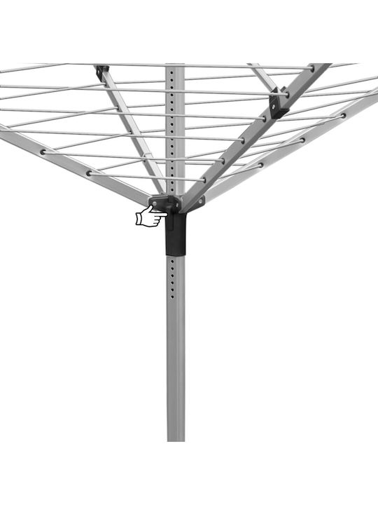 Promis Capri SU200 Floor Clothes Drying Rack Made of Metal for Garden 23cm