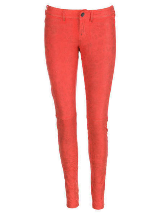 Guess Women's Fabric Trousers Orange