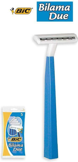 BIC Bilama Due Ξυραφάκια μιας Χρήσης με 2 Λεπίδες 5τμχ