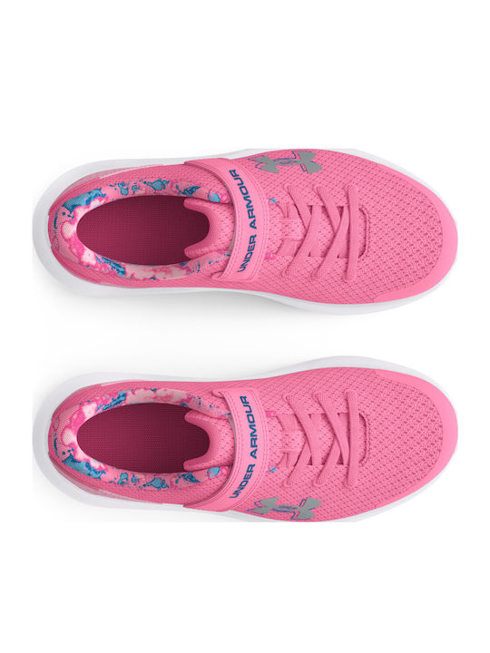 Surge 4 Kids Sports Shoes Running with Hoop & Loop Closure Sunset Pink / Pink / Metallic Silver