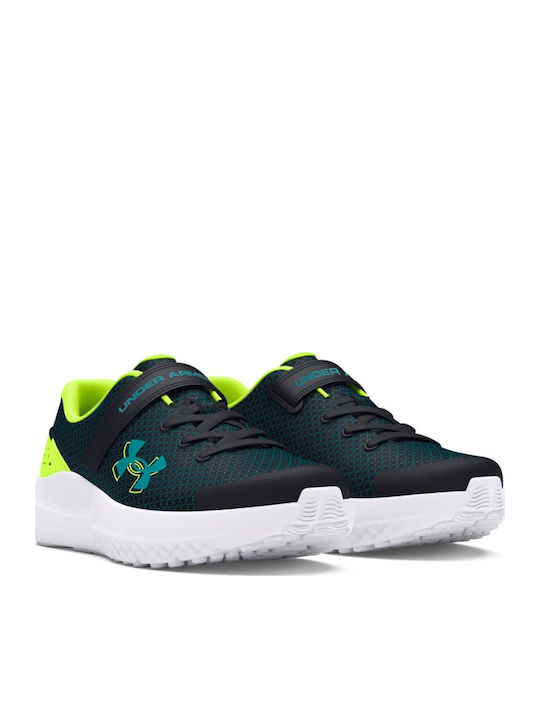 Surge 4 Kids Sports Shoes Running with Hoop & Loop Closure Black