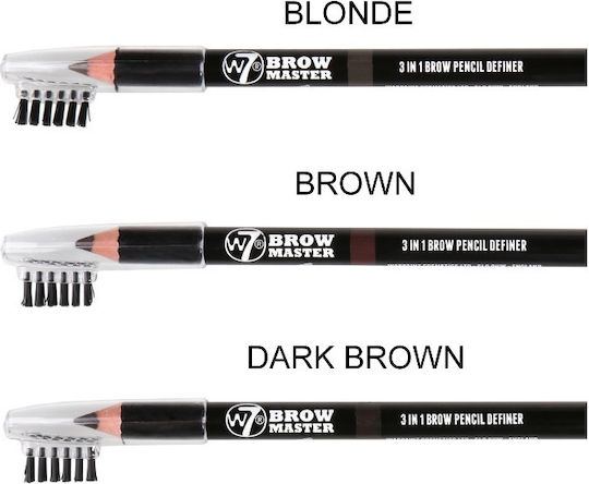 W7 Cosmetics Brow Master 3-in-1 Pencil Eyebrow Pencil for Blonde