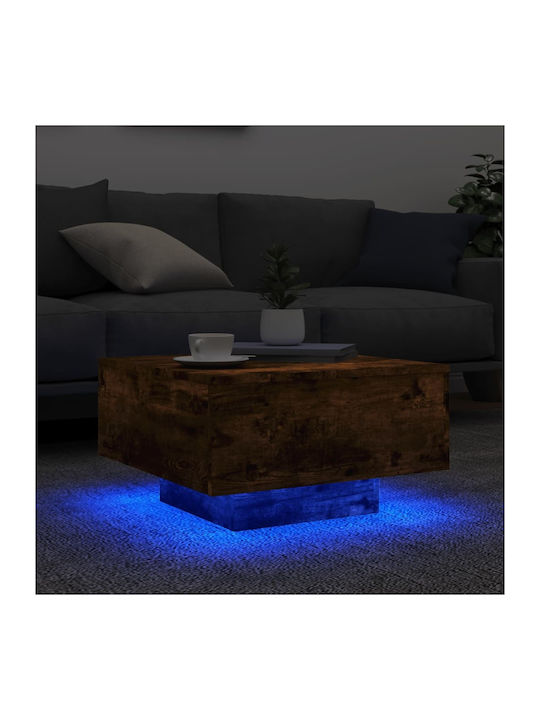 Square Side Table Wooden Smoky Oak M55xW55xH31cm