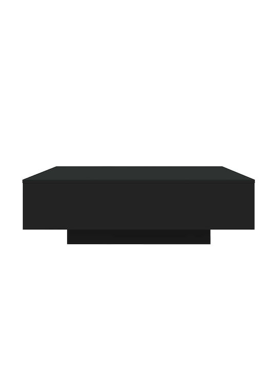 Square Central Wooden Coffee Table Black W100xD100xH31cm