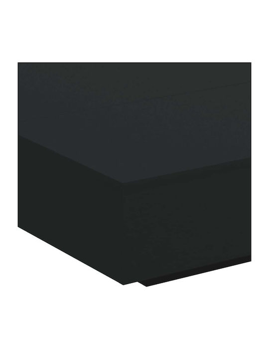 Square Central Wooden Coffee Table Black W100xD100xH31cm