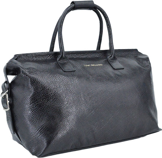 Dermatina 100 Sack Voyage Black made of Leather L50xW22xH22cm