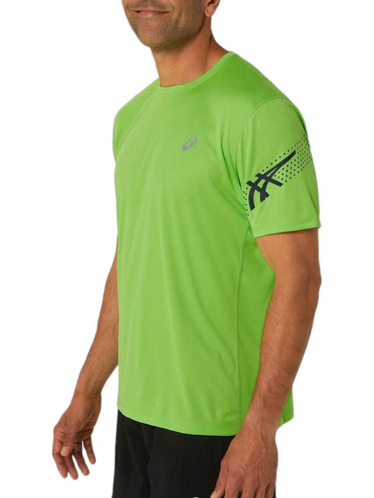 ASICS Ss Men's Short Sleeve Blouse Electric Lime/french Blue