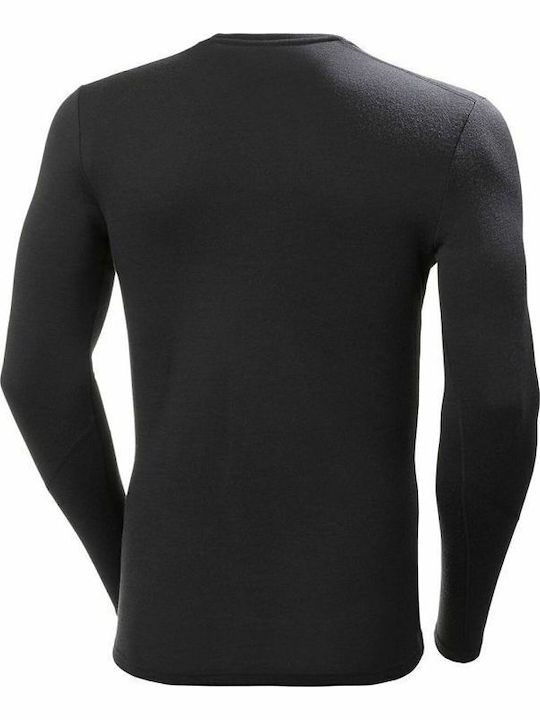 Helly Hansen Lifa Merino Ανδρική Ισοθερμική Μακρυμάνικη Μπλούζα Μαύρη