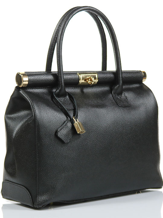 Passaggio Leather Leather Women's Bag Tote Handheld Black