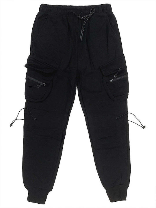 Ustyle Herren-Sweatpants Fleece Black