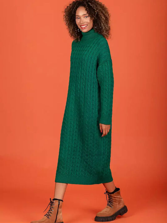 Chaton Midi Dress Knitted Green