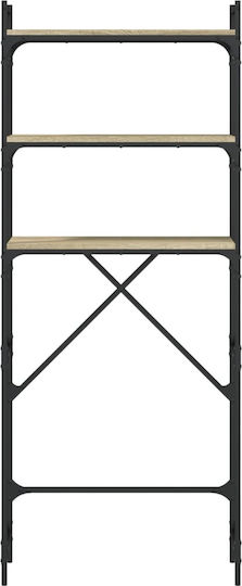 vidaXL Rafturi de baie Raft Baie Lemn cu 3 Rafturi 67x25x163cm Albastră