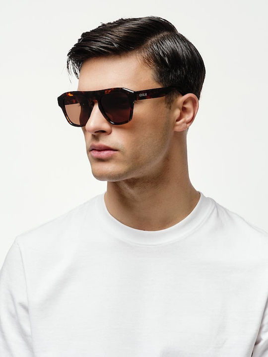 Cosselie Jersey Unisex Sunglasses with Brown Tartaruga Plastic Frame and Brown Polarized Lens 1802202387