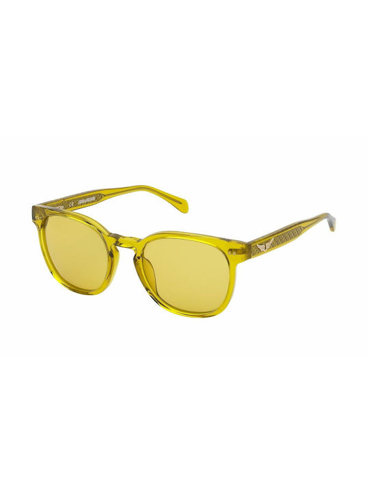 Zadig & Voltaire Sunglasses with Yellow Plastic Frame and Yellow Lens SZV323 0B36